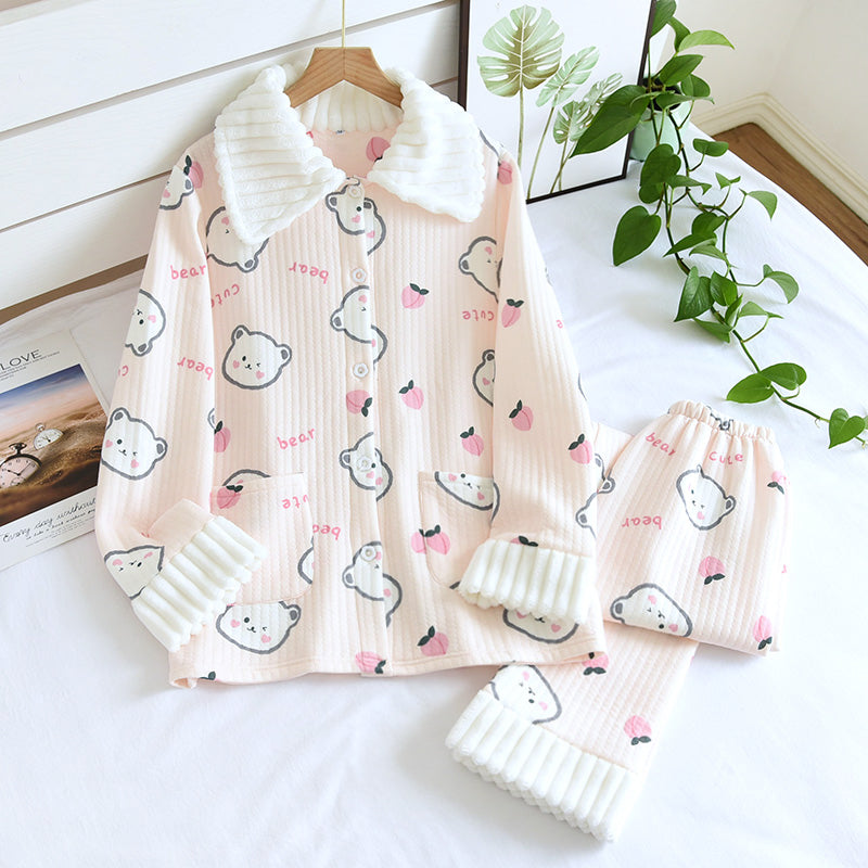 Women's Classic Style Pure Cotton Quilted Pyjamas