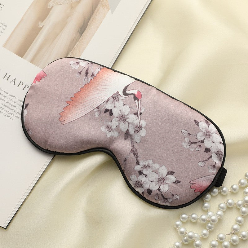 Elegant Printed Silk Eye Mask