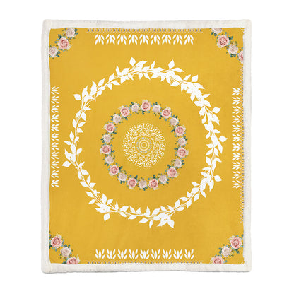 Floral Pattern Soft Napping Blanket