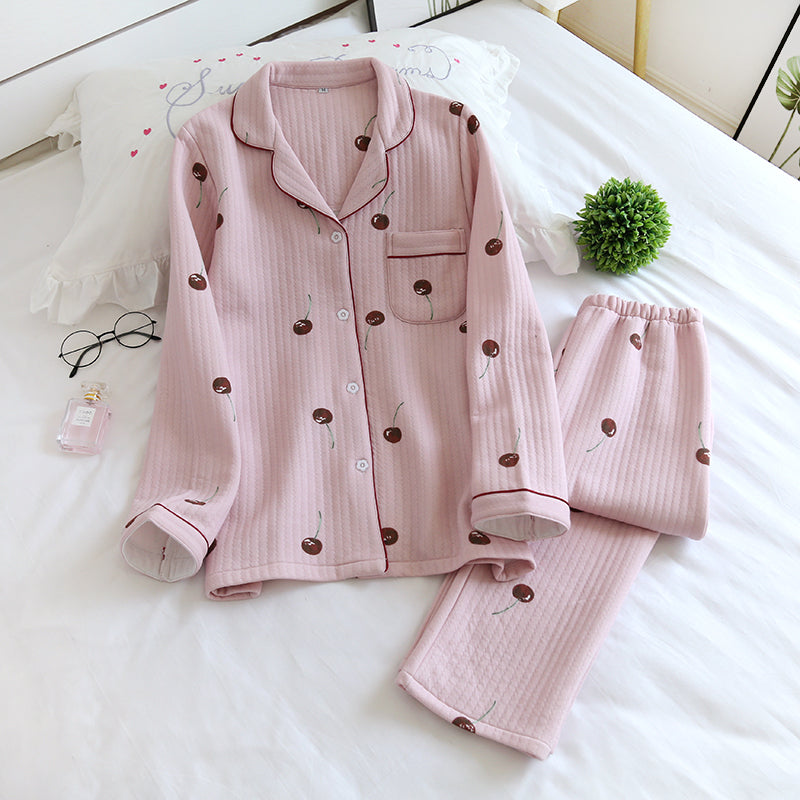 Women's Classic Style Pure Cotton Quilted Pyjamas