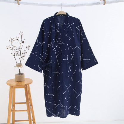 Thin Cotton Bold Print Summer Evenings Kimono