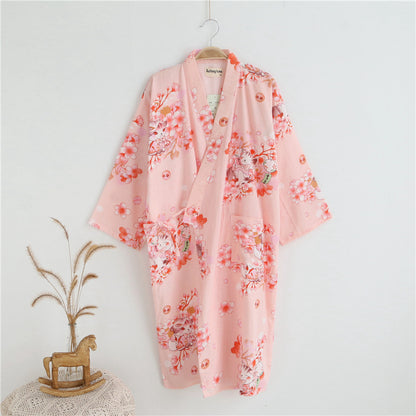Thin Cotton Bold Print Summer Evenings Kimono
