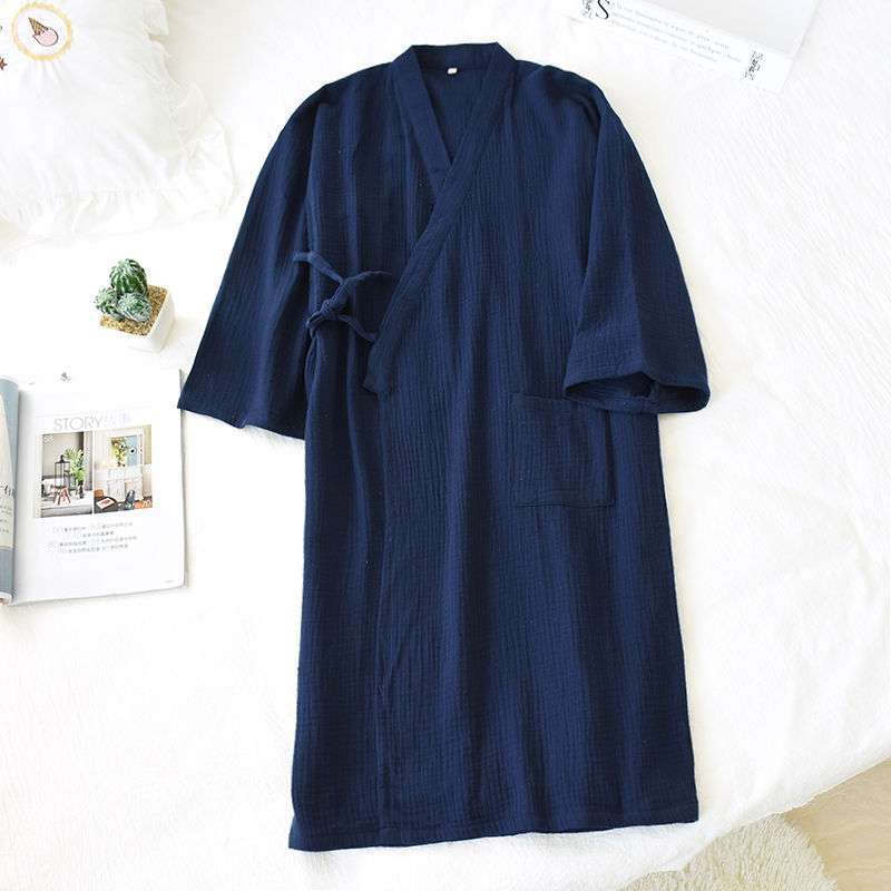 Crepe Style Japanese Kimono Bathrobe