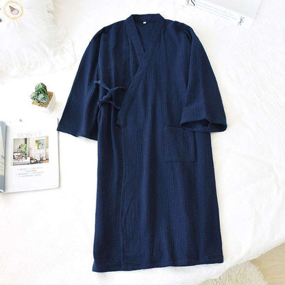 Crepe Style Japanese Kimono Bathrobe