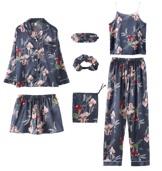 Faux Silk Seven-Piece Summer Set