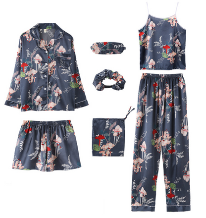 Faux Silk Seven-Piece Summer Set