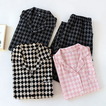 Plaid Design Gender-free Cotton PJs