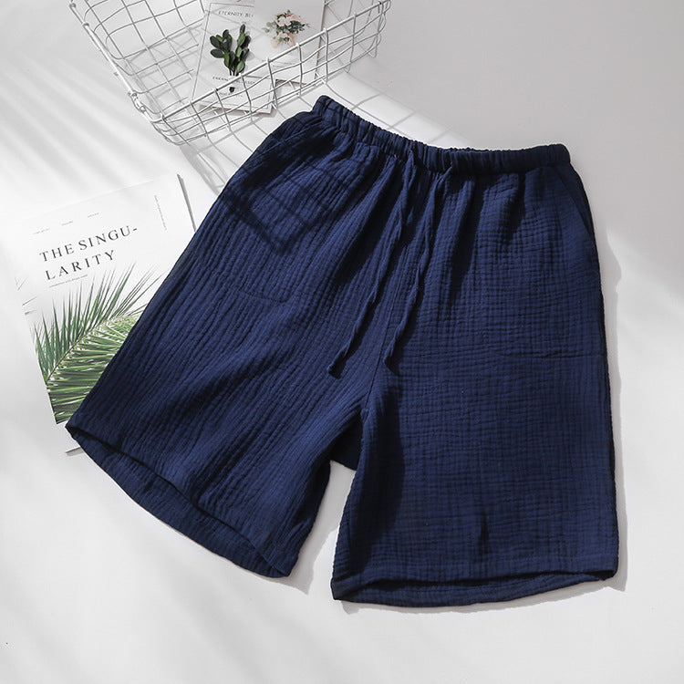Men's And Women's Summer Cotton Gauze Pyjama Shorts