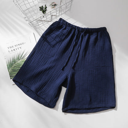 Men's And Women's Summer Cotton Gauze Pyjama Shorts