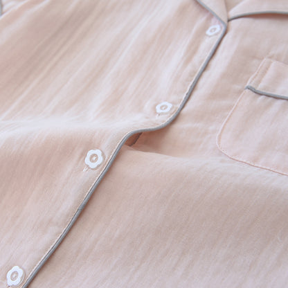Three-piece Cotton Gauze Summer Nights Sleepwear