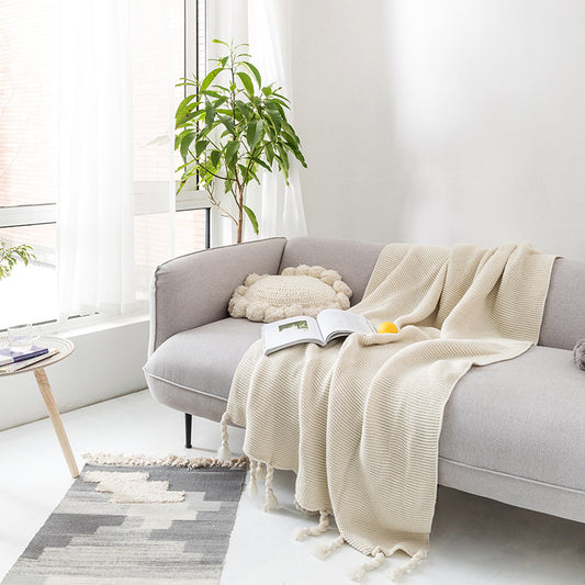 Knitted Relax-Time Decorative Sofa Blanket