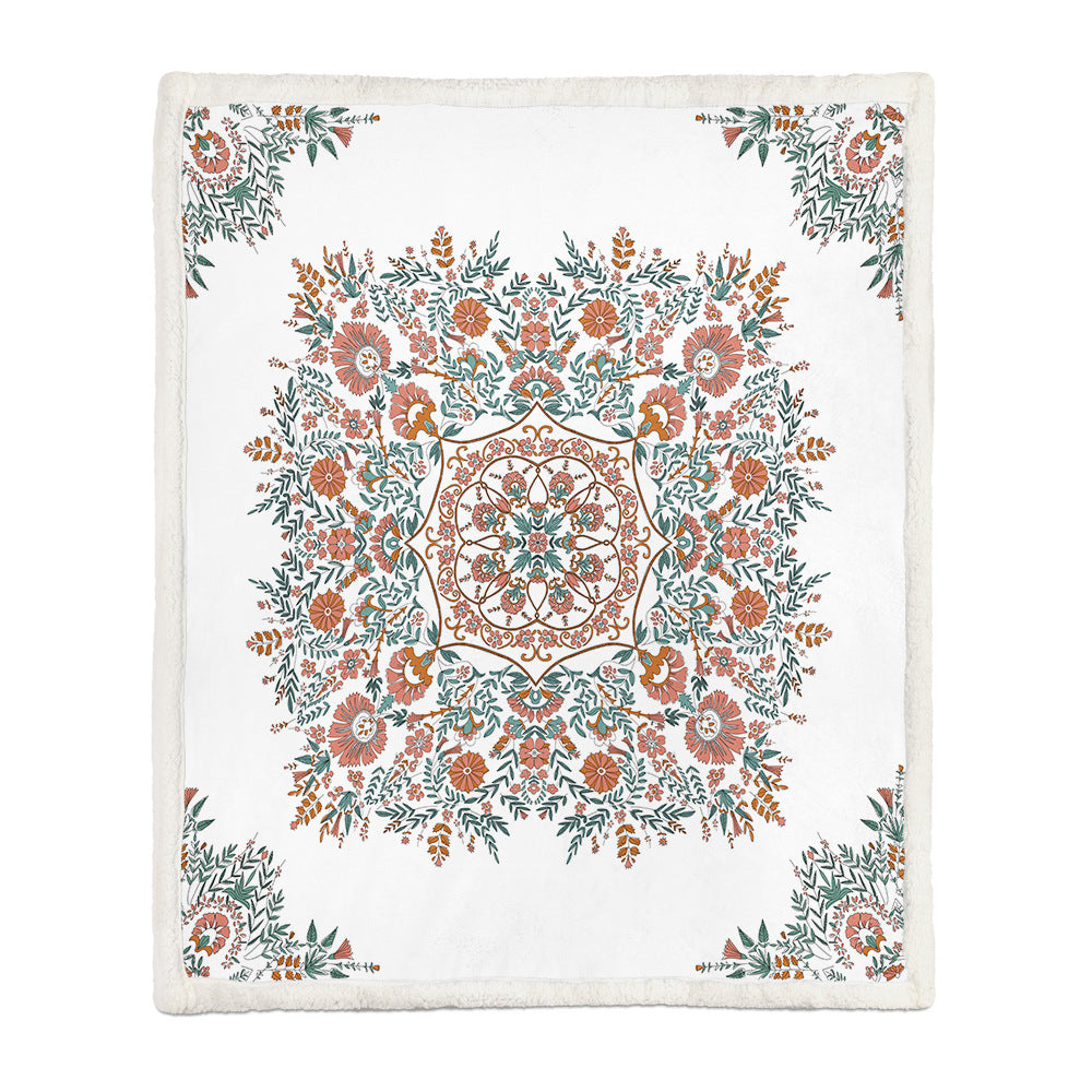 Floral Pattern Soft Napping Blanket