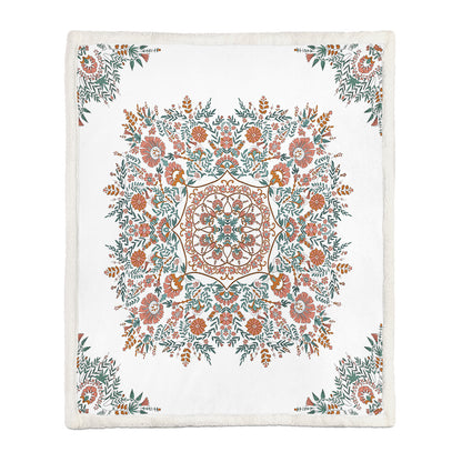 Floral Pattern Soft Napping Blanket