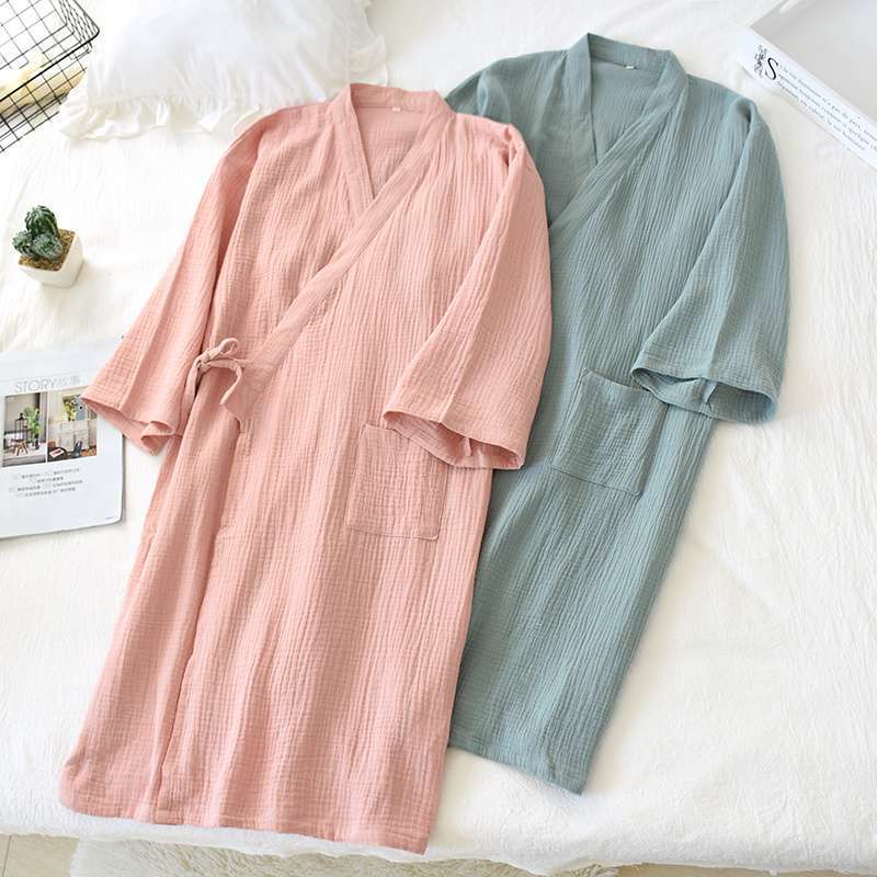 Crepe Style Japanese Kimono Bathrobe