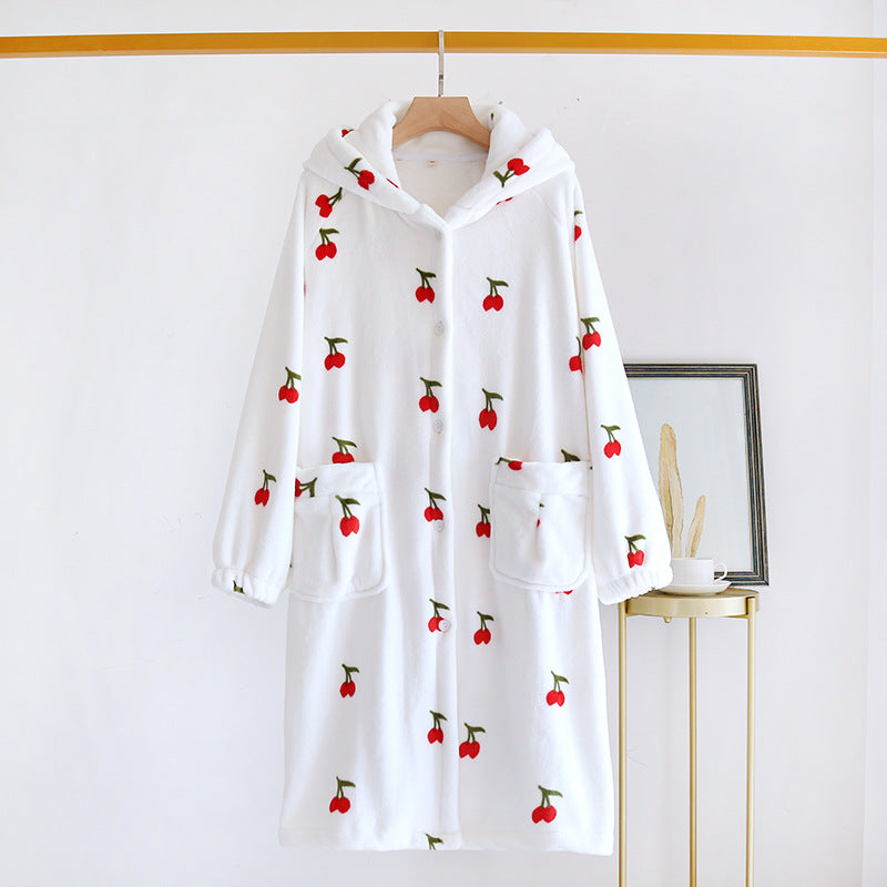 Cute Little Cherry Home Chillout Robe
