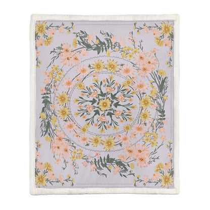 Floral Pattern Soft Napping Blanket