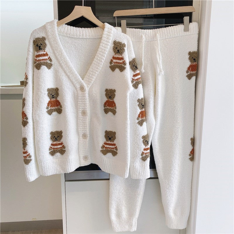 Soft-touch Bear Design Warm Pyjamas