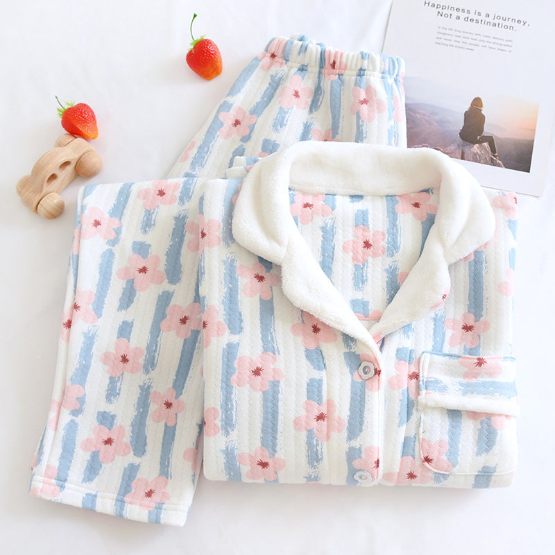 Women's Classic Style Pure Cotton Quilted Pyjamas