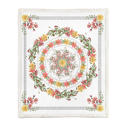 Floral Pattern Soft Napping Blanket