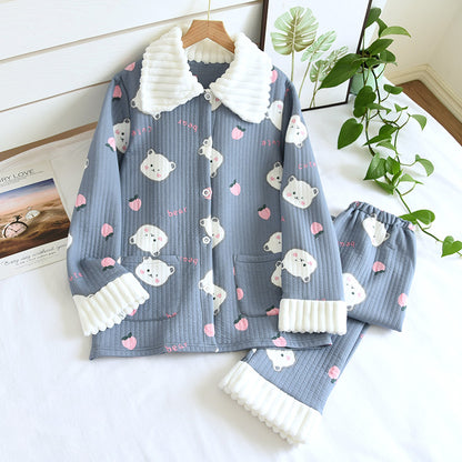 Women's Classic Style Pure Cotton Quilted Pyjamas