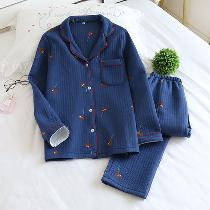 Women's Classic Style Pure Cotton Quilted Pyjamas