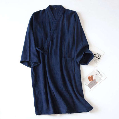Crepe Style Japanese Kimono Bathrobe