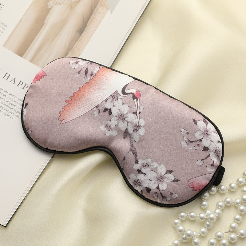 Elegant Printed Silk Eye Mask
