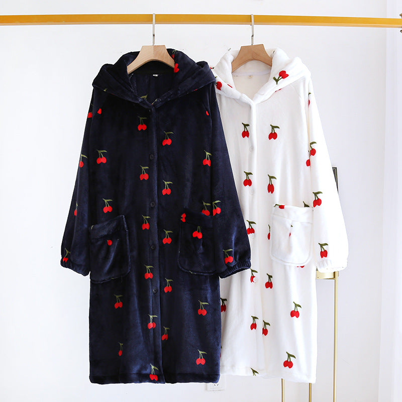 Cute Little Cherry Home Chillout Robe