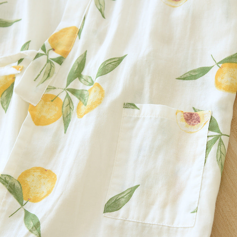 Kimono Style Summer Print Sleepwear