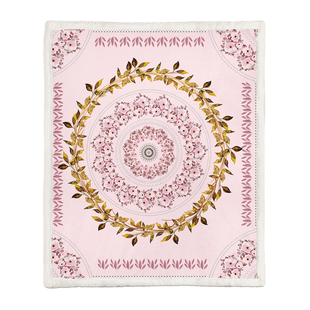 Floral Pattern Soft Napping Blanket