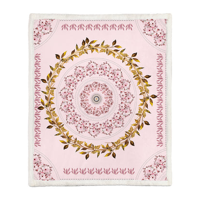 Floral Pattern Soft Napping Blanket