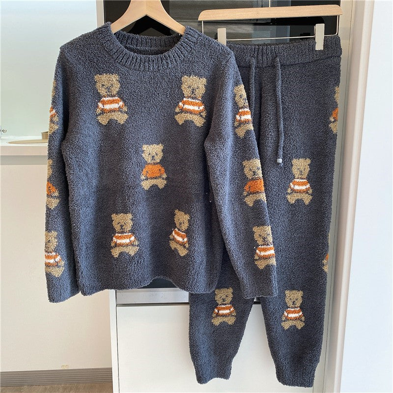 Soft-touch Bear Design Warm Pyjamas