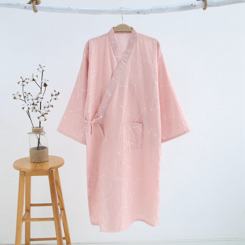 Thin Cotton Bold Print Summer Evenings Kimono