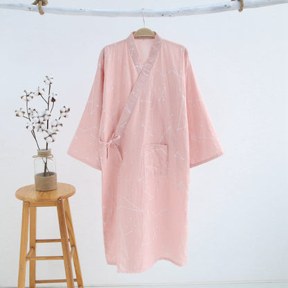 Thin Cotton Bold Print Summer Evenings Kimono