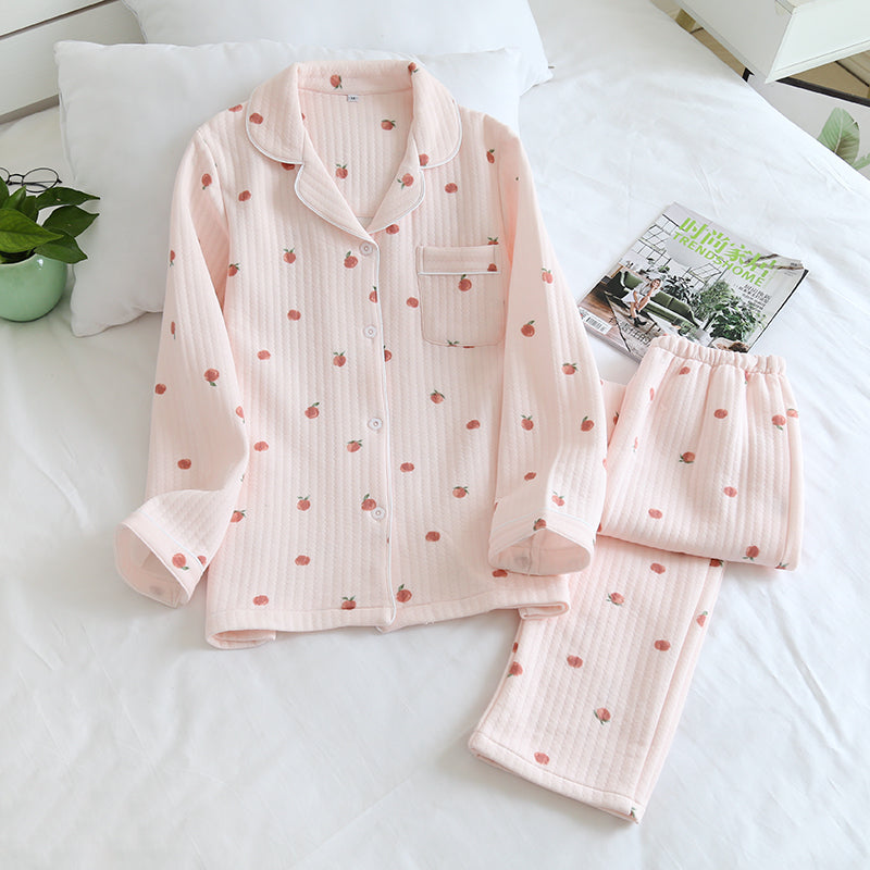 Women's Classic Style Pure Cotton Quilted Pyjamas