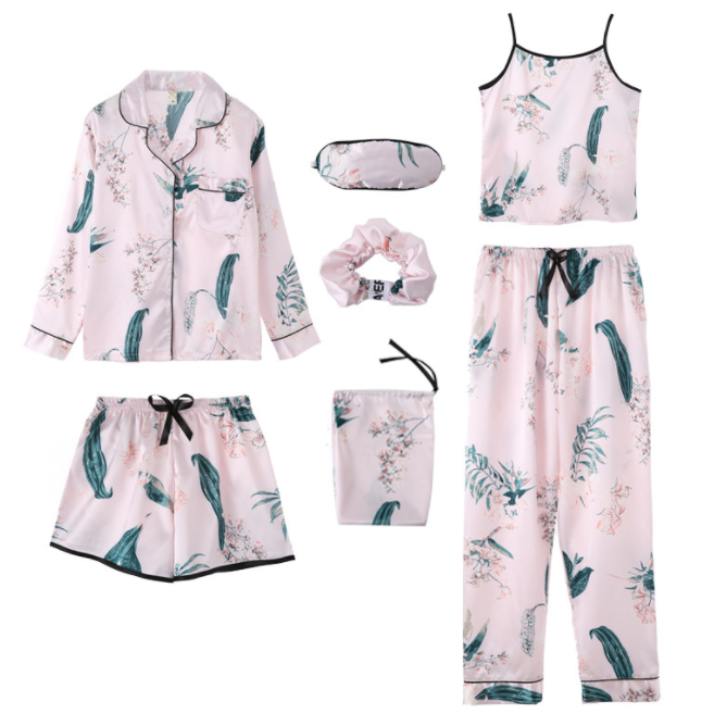 Faux Silk Seven-Piece Summer Set
