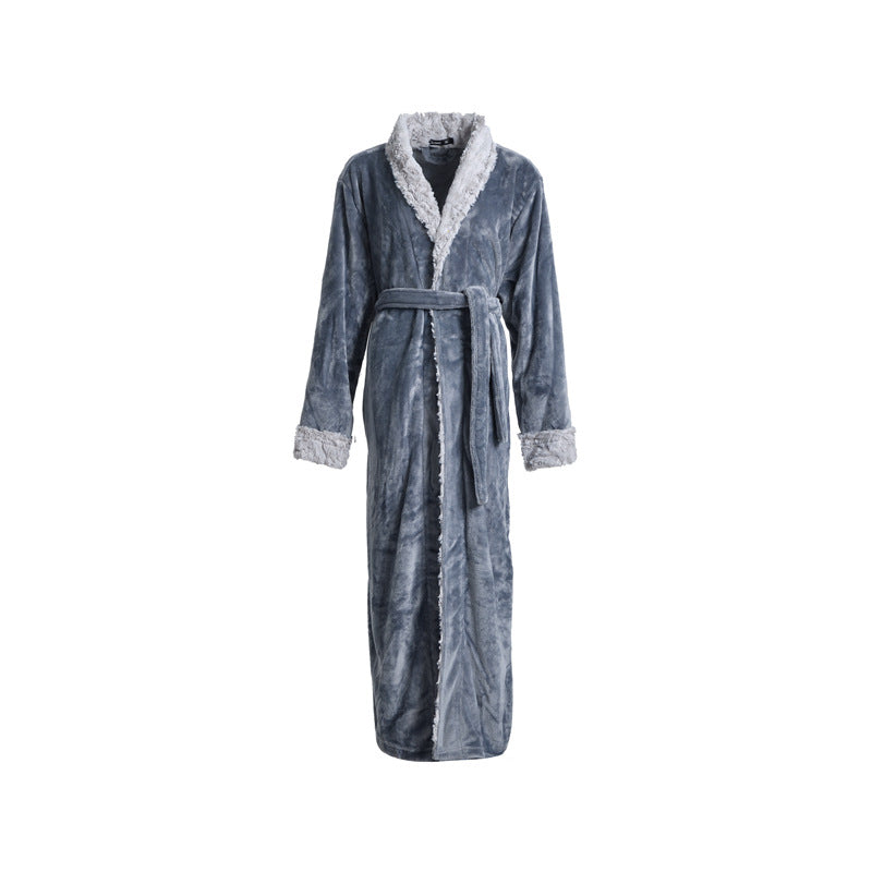Unisex Soft Woven Flannel Bathrobe