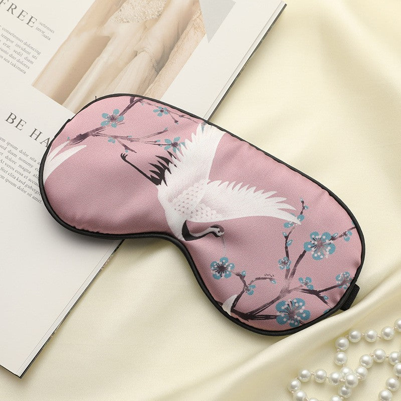 Elegant Printed Silk Eye Mask