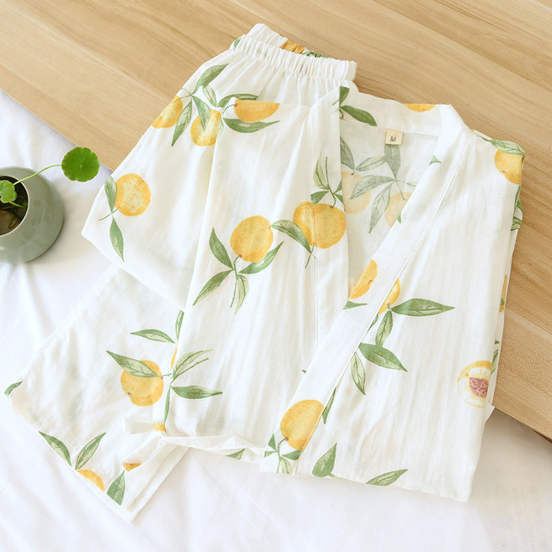 Kimono Style Summer Print Sleepwear