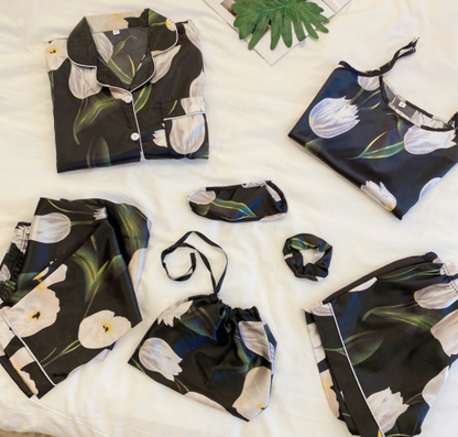 Faux Silk Seven-Piece Summer Set