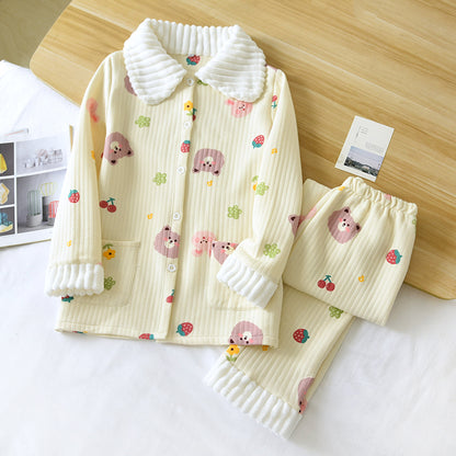 Women's Classic Style Pure Cotton Quilted Pyjamas
