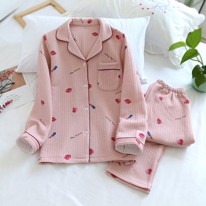 Women's Classic Style Pure Cotton Quilted Pyjamas