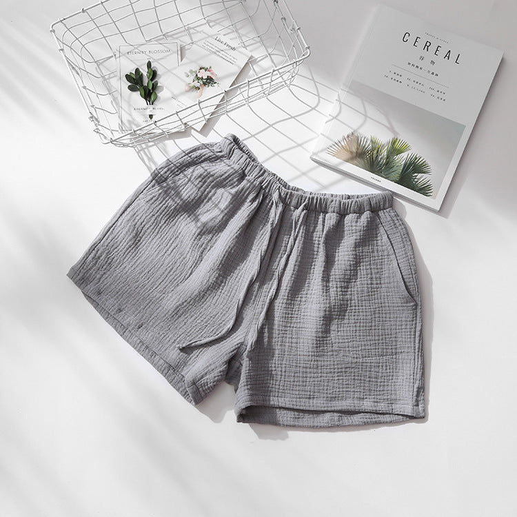 Men's And Women's Summer Cotton Gauze Pyjama Shorts