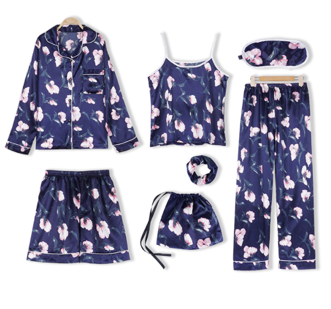Faux Silk Seven-Piece Summer Set