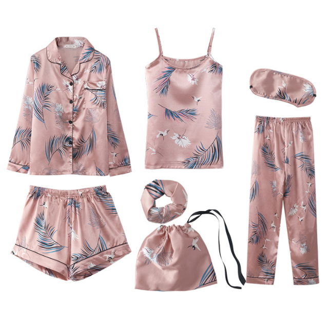 Faux Silk Seven-Piece Summer Set