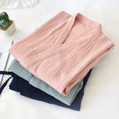 Crepe Style Japanese Kimono Bathrobe