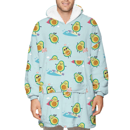 Fun Patterned Unisex Oversized Wearable Blanket