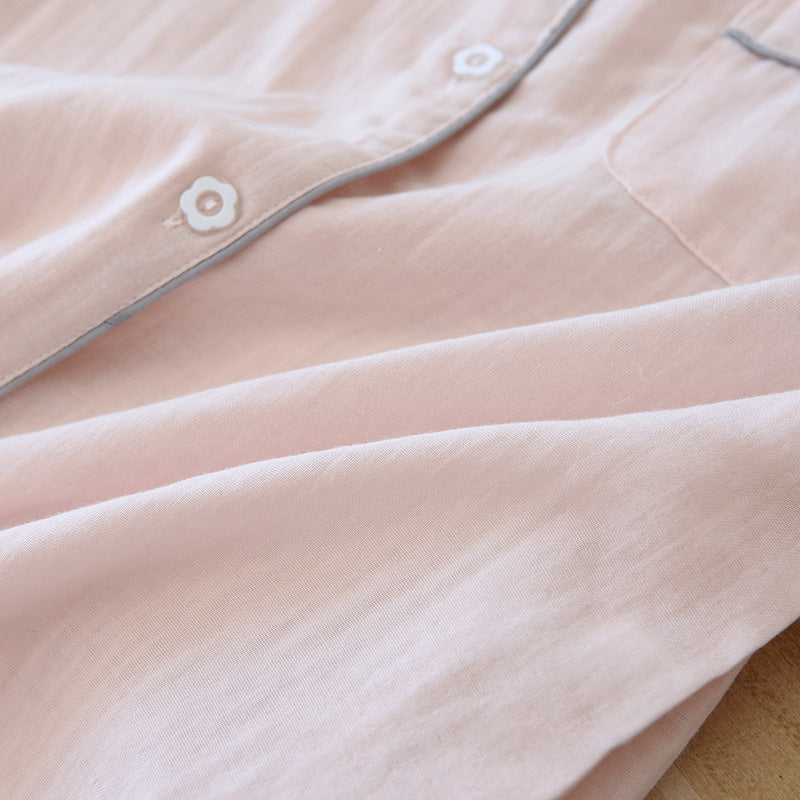 Three-piece Cotton Gauze Summer Nights Sleepwear
