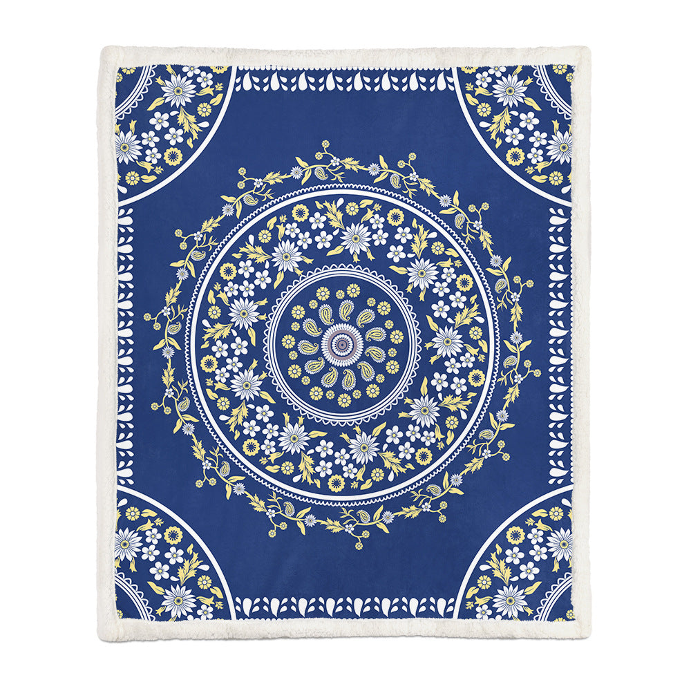 Floral Pattern Soft Napping Blanket