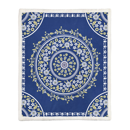 Floral Pattern Soft Napping Blanket